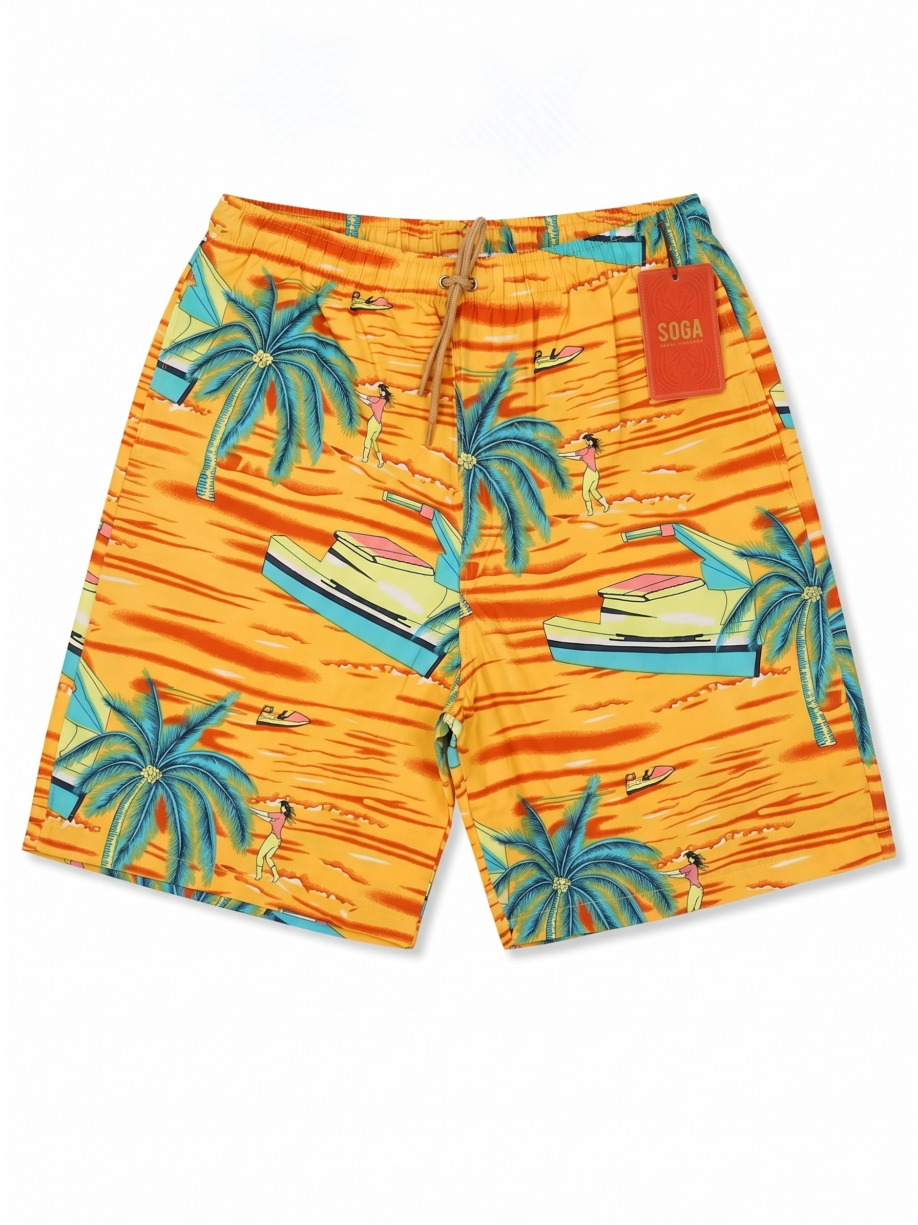 Pantaloneta Playera Palma Amarilla