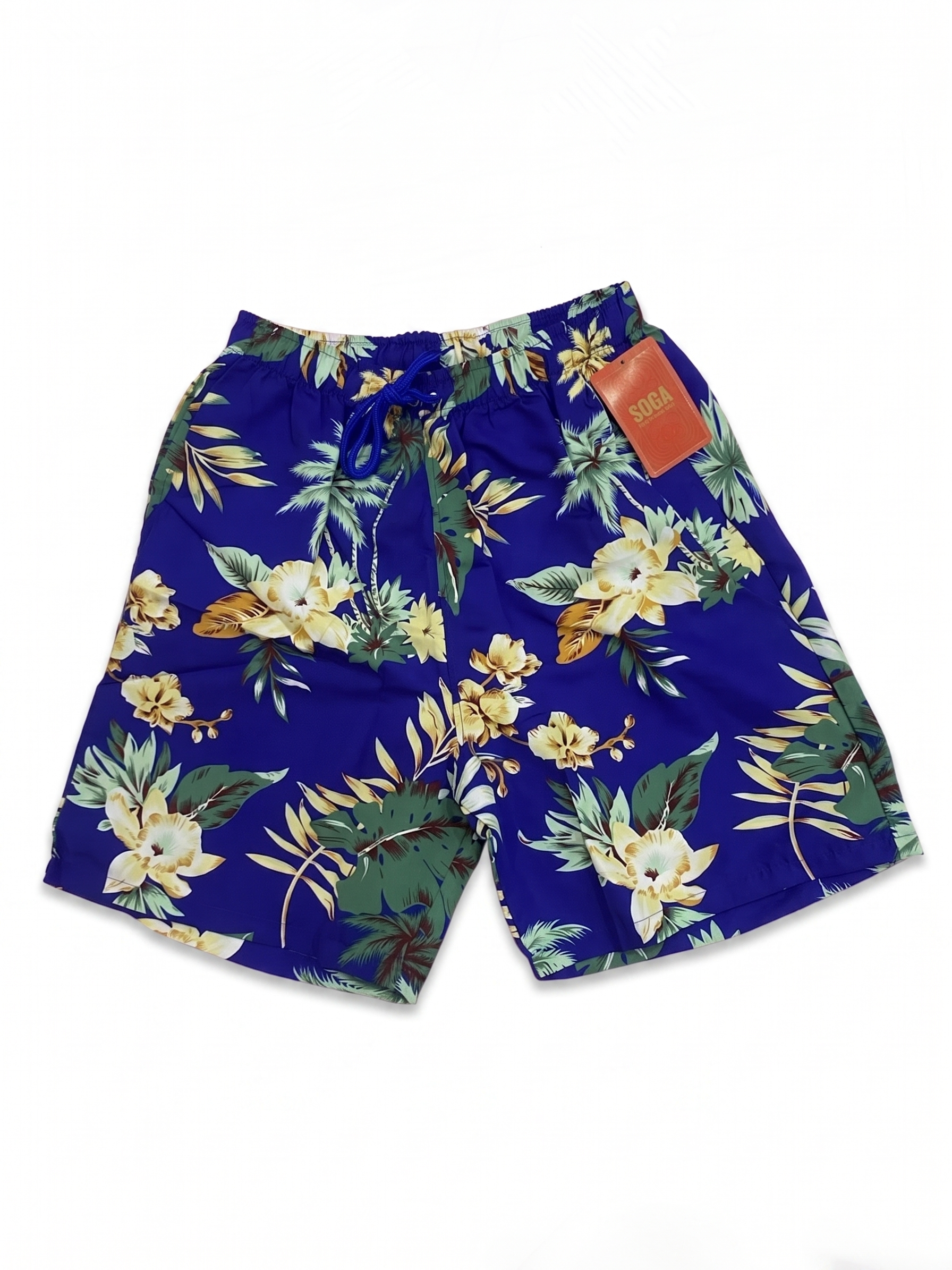 Pantaloneta Playera Azul Flores